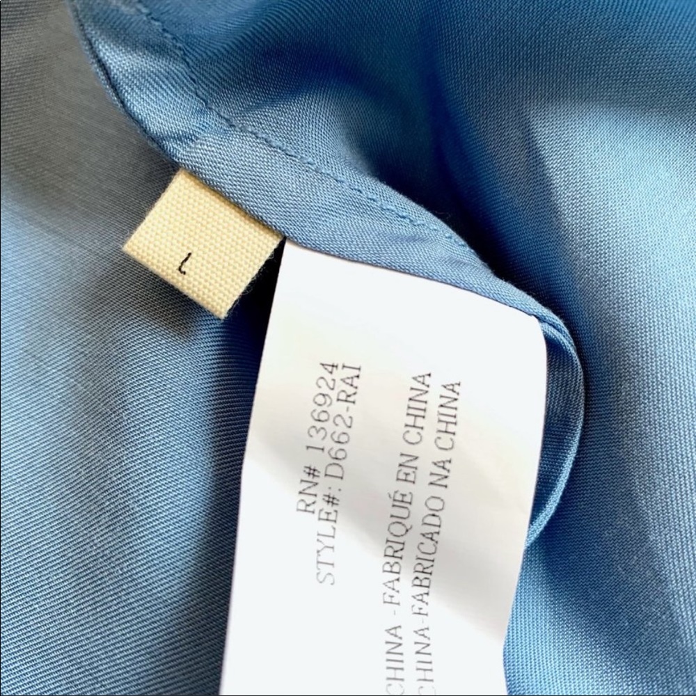 CAPULET blue Hermosa Bias Cut Midi Dress L - Picture 8 of 10